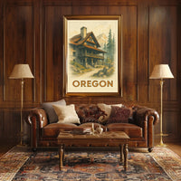 Oregon Mountain Lodge Poster