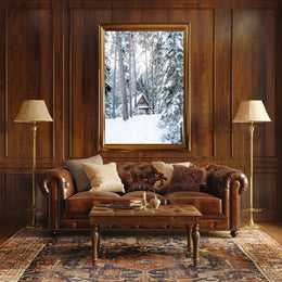 Winter Cabin In The Woods Poster