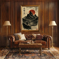 Untamed Solitude: Majestic Mountain Scene Cultural or Heritage Poster