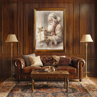 Vintage Santa Claus With Gifts Vintage Poster