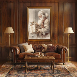Vintage Santa Claus With Gifts Vintage Poster