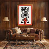 Justice and Equality Bold Political or Propaganda Poster