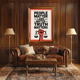 Justice and Equality Bold Political or Propaganda Poster