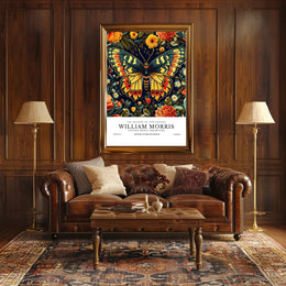 Butterfly Motifs in Art Nouveau Heritage Poster