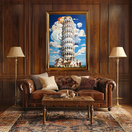 The Leaning Tower Of Pisa Artistic Poster PosterGoat