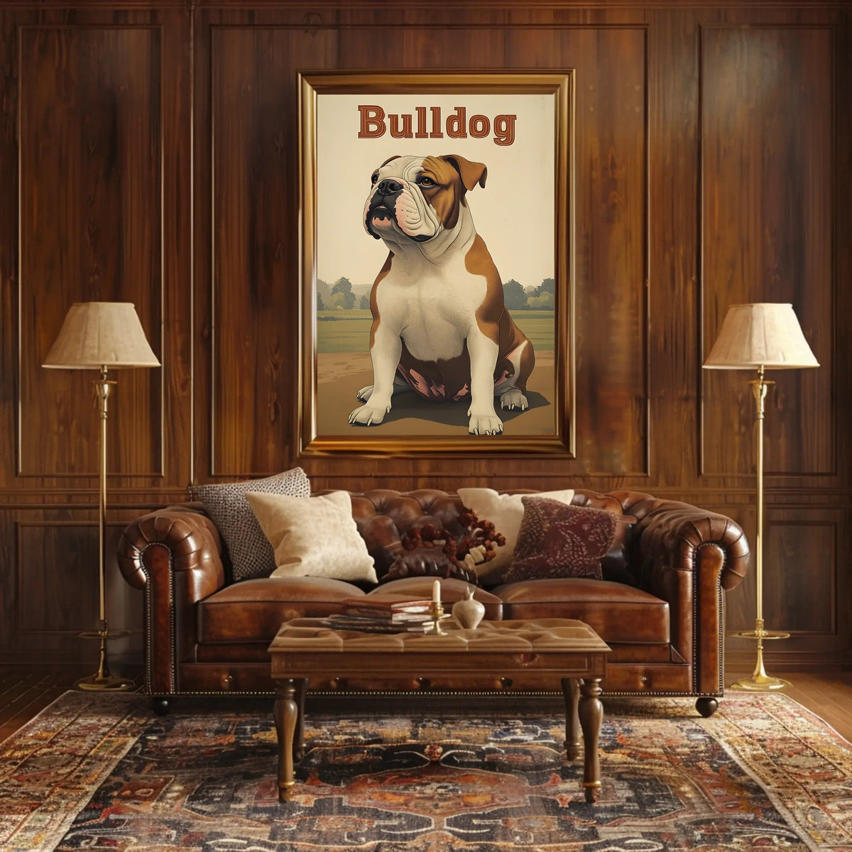 Bulldog Portrait Poster