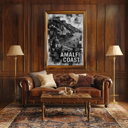 Amalfi Coast Poster Wall Art For Living Rooms Decor