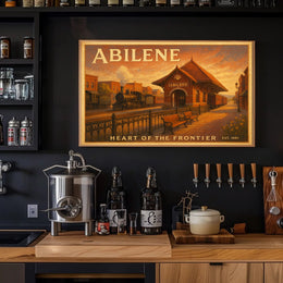 Abilene Railway Station Travel Poster Art Print