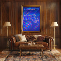 Massachusetts A Vibrant Tribute Poster