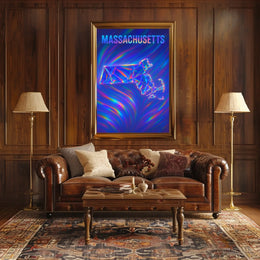 Massachusetts A Vibrant Tribute Poster