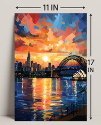 Vibrant Cityscape At Sunset Poster