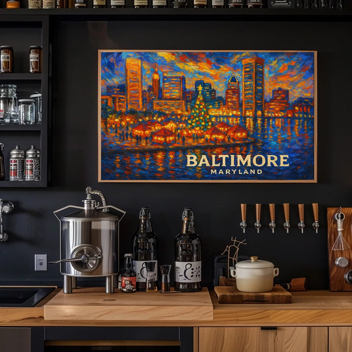 Baltimore Skyline Celebration Poster