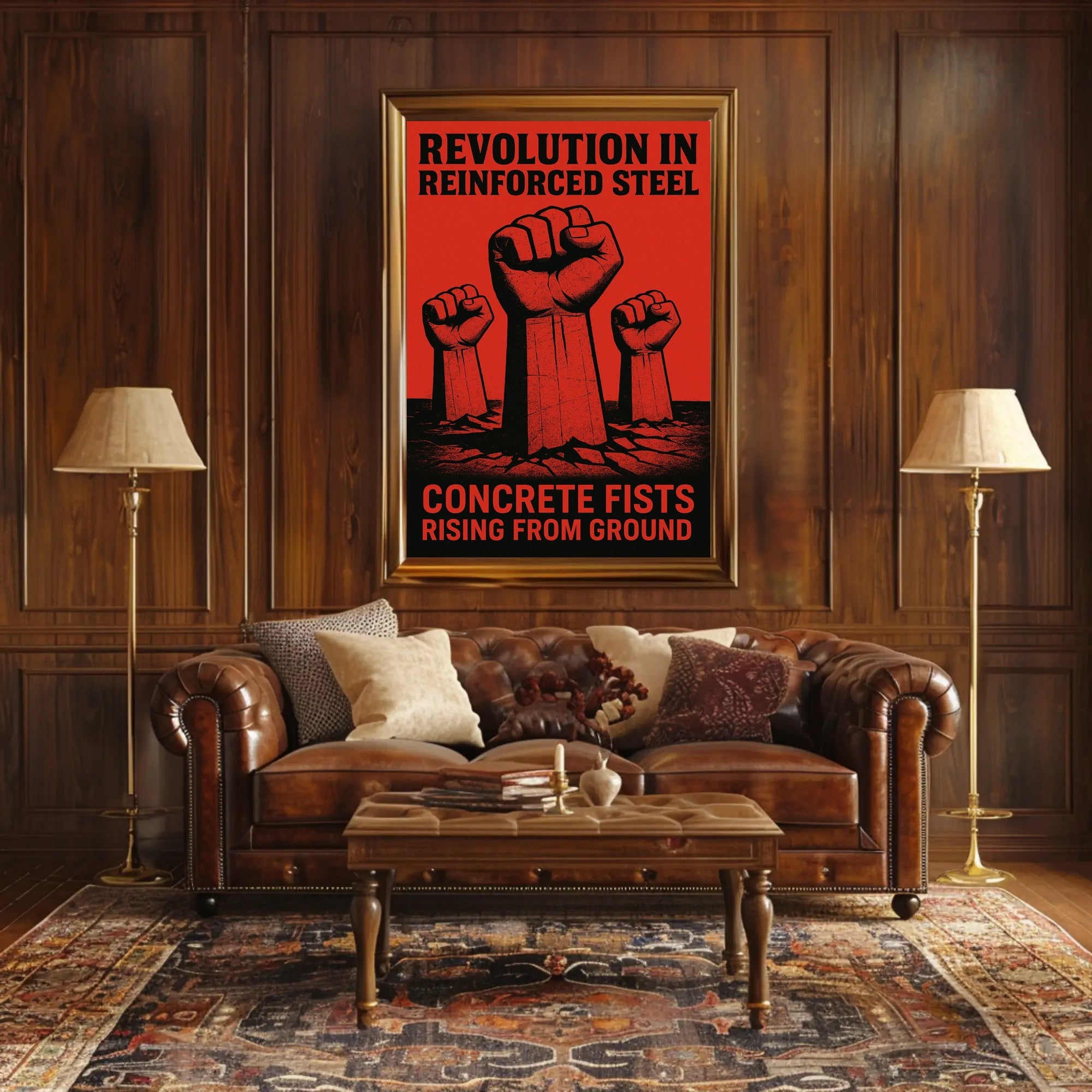 Revolution in Reinforced Steel: Political or Propaganda Poster