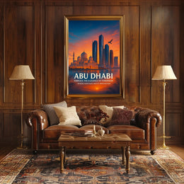 Abu Dhabi Elegance Heritage Meets Innovation Cityscape Poster
