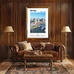 Herzliya Marina Escape: Inviting Urban Travel Poster PosterGoat
