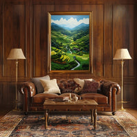 Serene Terraced Landscape Poster
