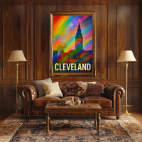 Cleveland Skyline Photography Realism Decor Lovers Poster