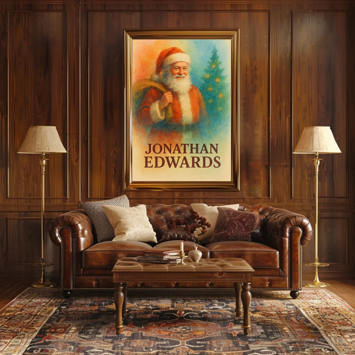 Santa Claus Cozy Christmas Iconic Art Print Cultural or Heritage Poster