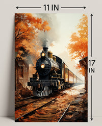 Autumn Train Journey Poster