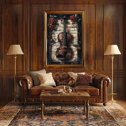 Vintage Violin Symphony Art Poster - Cultural or Heritage Poster
