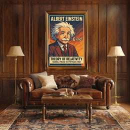 Albert Einstein Relativity Vintage Scholar Poster