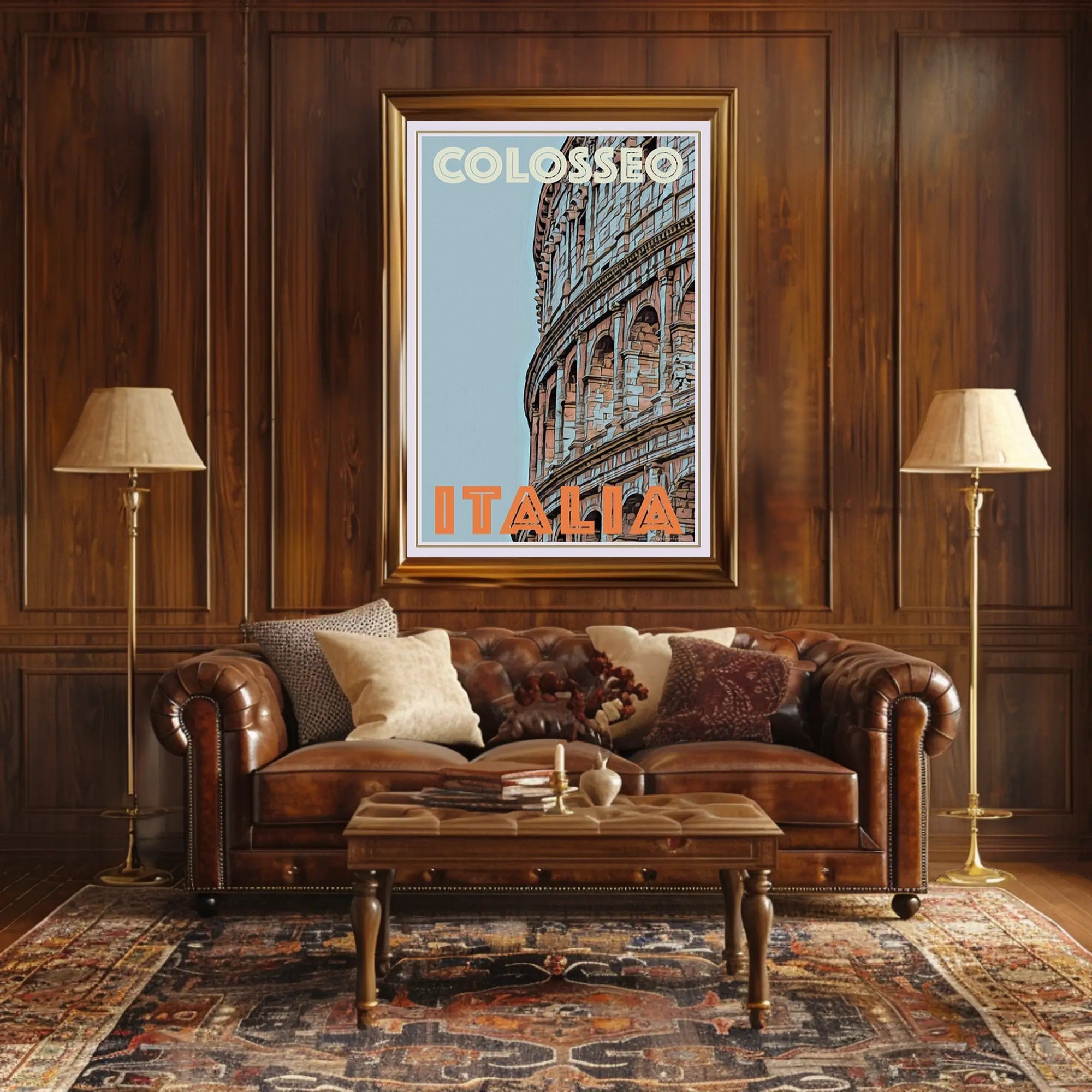 Colosseum Nostalgic Italian Architecture Travel Poster PosterGoat