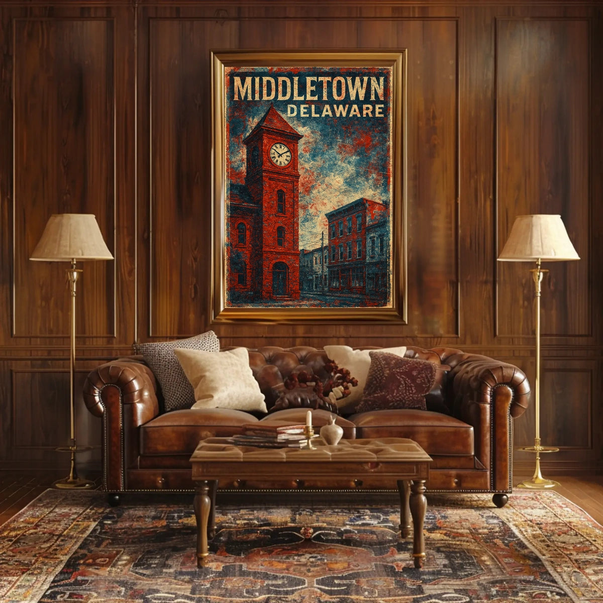 Middletown, Delaware Vintage Charm Poster