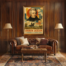 Andrew Jackson 7th President of the United States Layered Digital Collage Poster