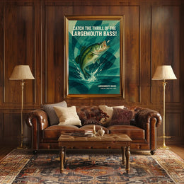 Fishing Adventure Vintage Style Sports Poster