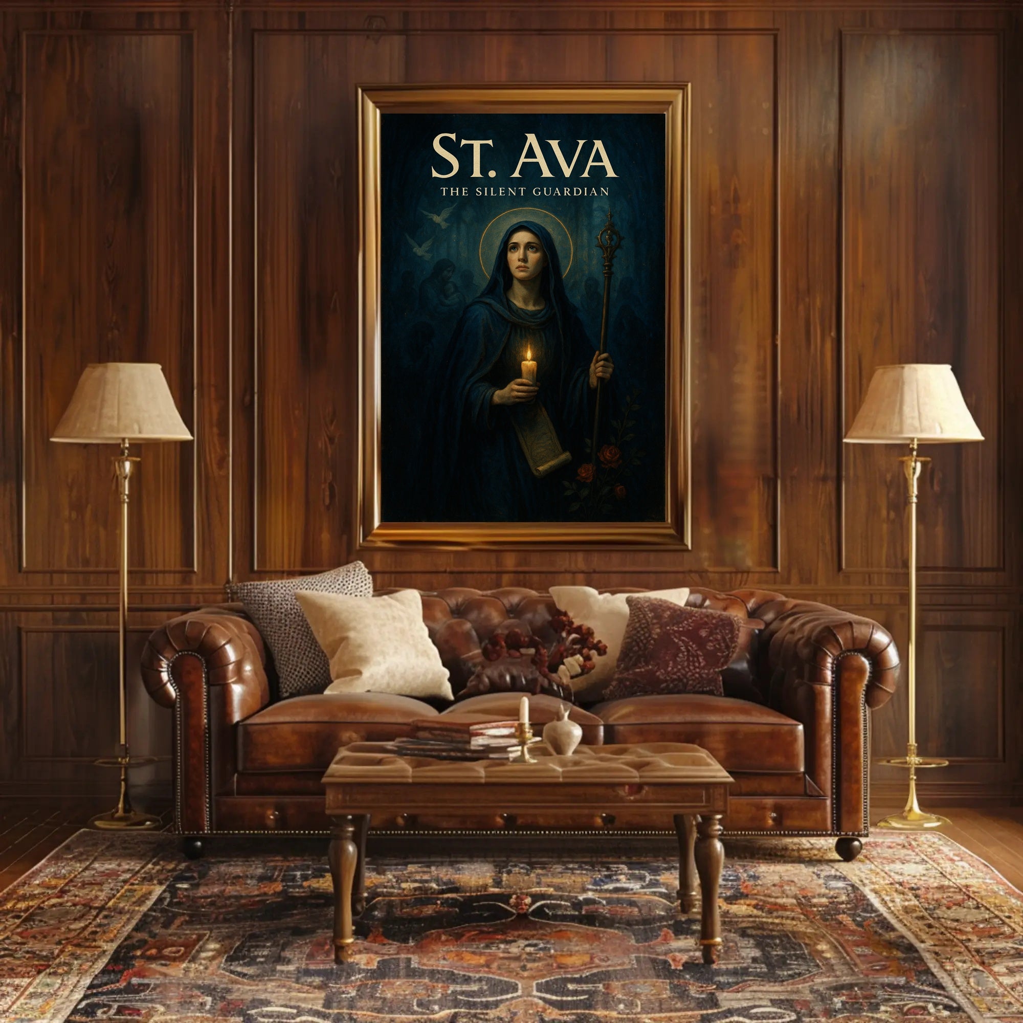 St. Ava Silent Guardian Poster Vintage Wall Art