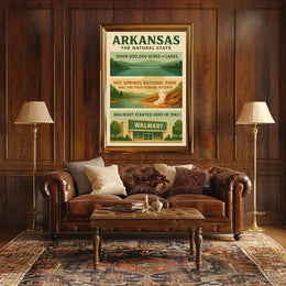 Arkansas Natural Beauty and Lakes Travel Poster
