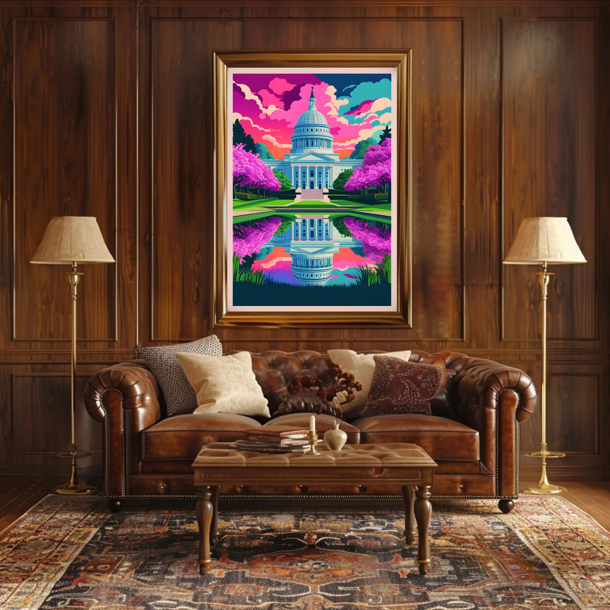 Vibrant Capitol Reflection Poster