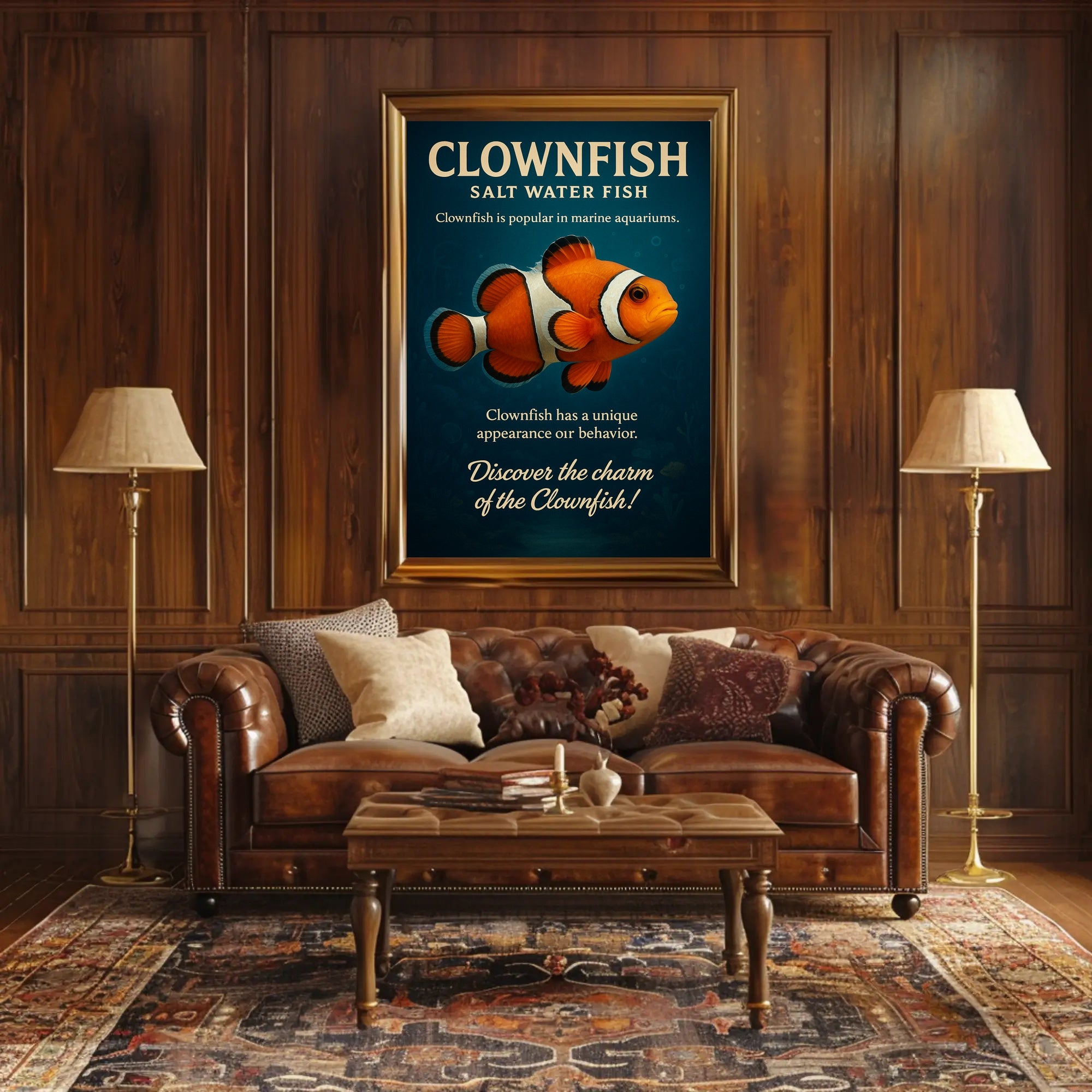Clownfish Charm Wall Art Print PosterGoat