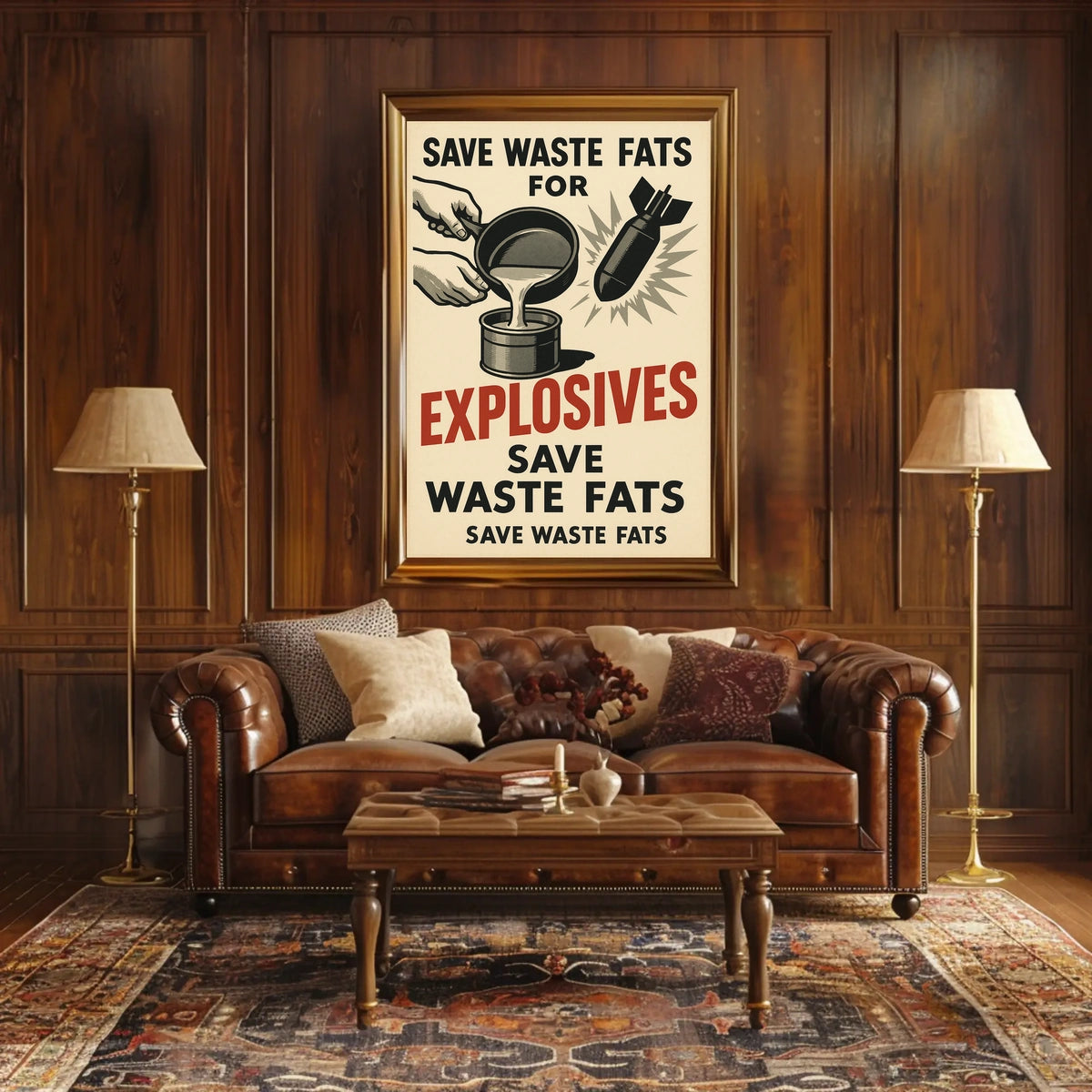 Save Waste Fats for Explosives Poster