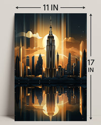 Cityscape At Dusk Poster