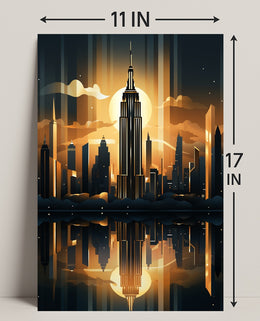 Cityscape At Dusk Poster