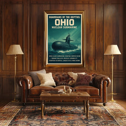 Guardians of the Depths: Ohio Nuclear Submarine Poster PosterGoat