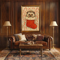 Hedgehog In Stocking Poster