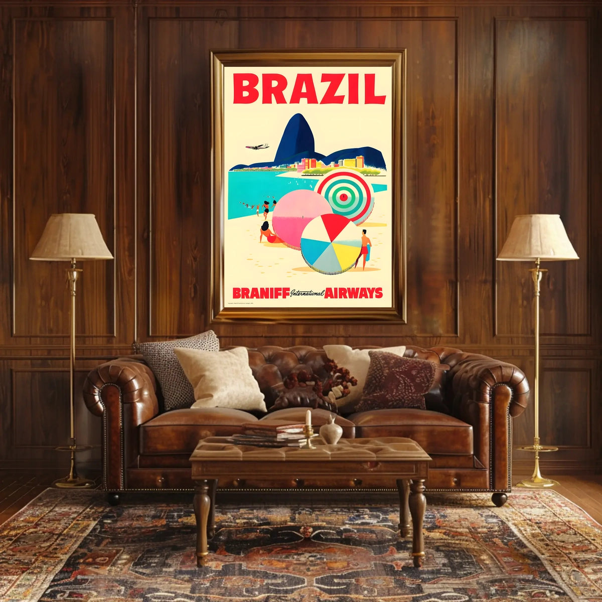 Discover Brazil With Braniff Airways Poster
