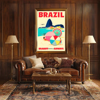 Discover Brazil With Braniff Airways Poster