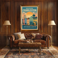 Charleston Vintage Travel Poster