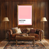 Soft Pink Minimalistic Design Abstract or Artistic Poster PosterGoat