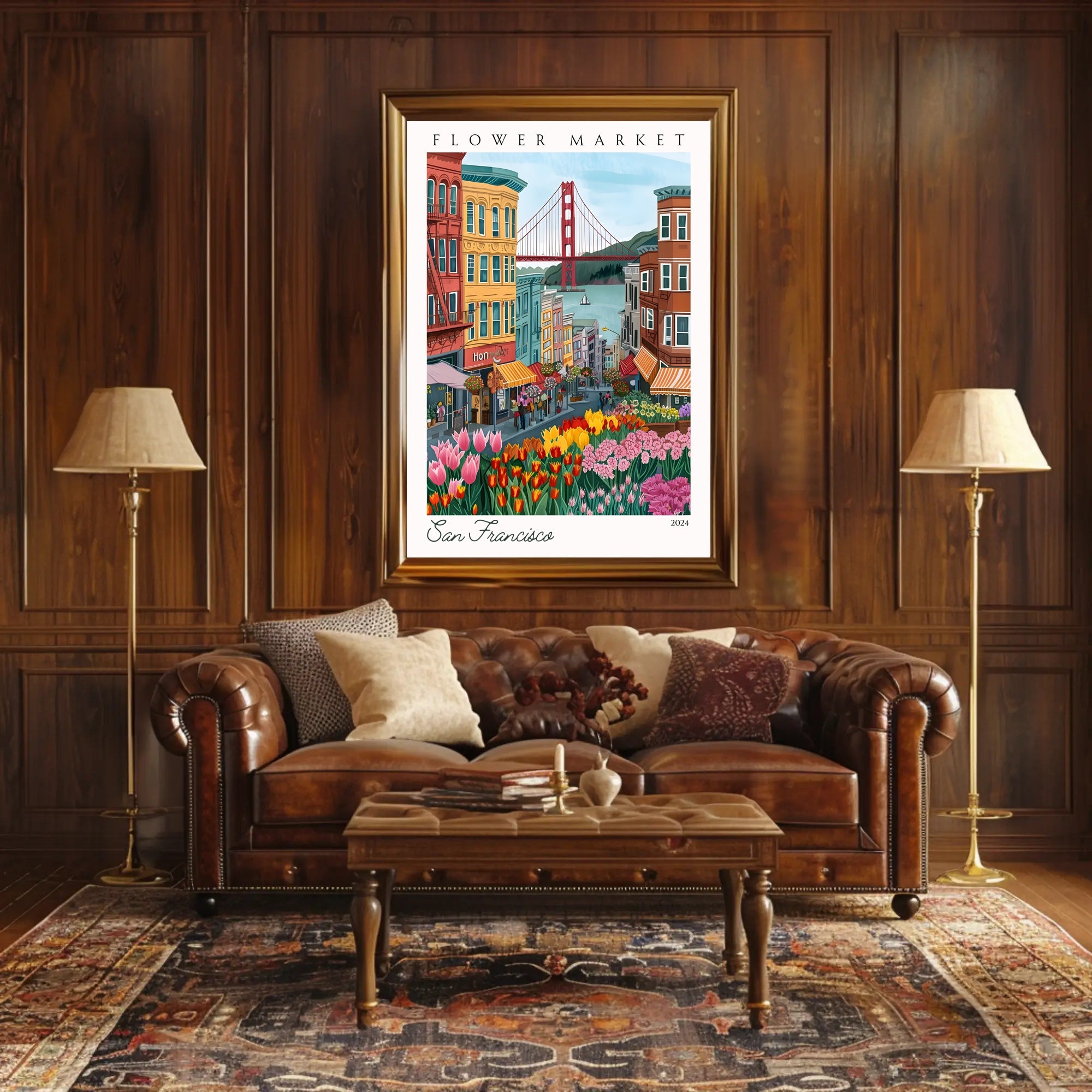 San Francisco Flower Market Poster PosterGoat