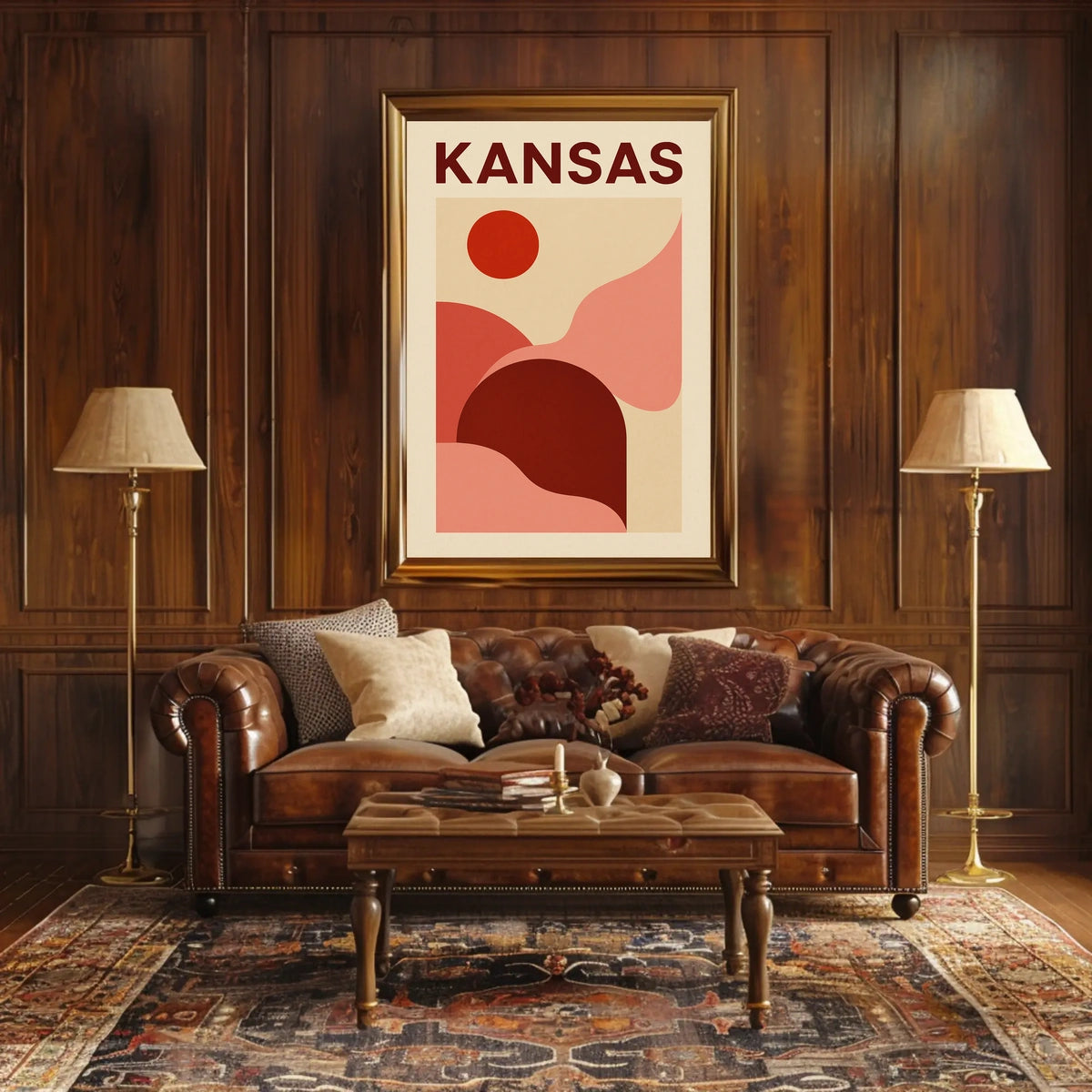 Kansas Abstract Landscape Poster