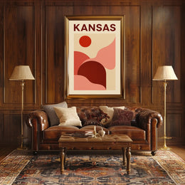 Kansas Abstract Landscape Poster