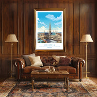 Brussels Cityscape Poster