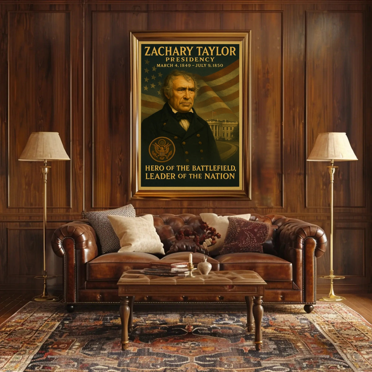 Zachary Taylor Serious Military Attire Historical or Presidential Poster