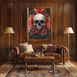 Skull And Roses Poster
