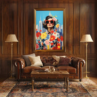 Floral Fusion In The City Poster