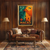 Travel to Macao Vibrant Exploration Travel Poster PosterGoat